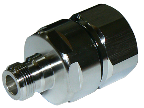 Low P.I.M. N-type female clamp connector jack for 7/8″ flexible foam cable – ZCG7850 – tri-metal plated
